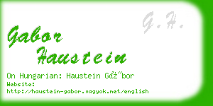 gabor haustein business card